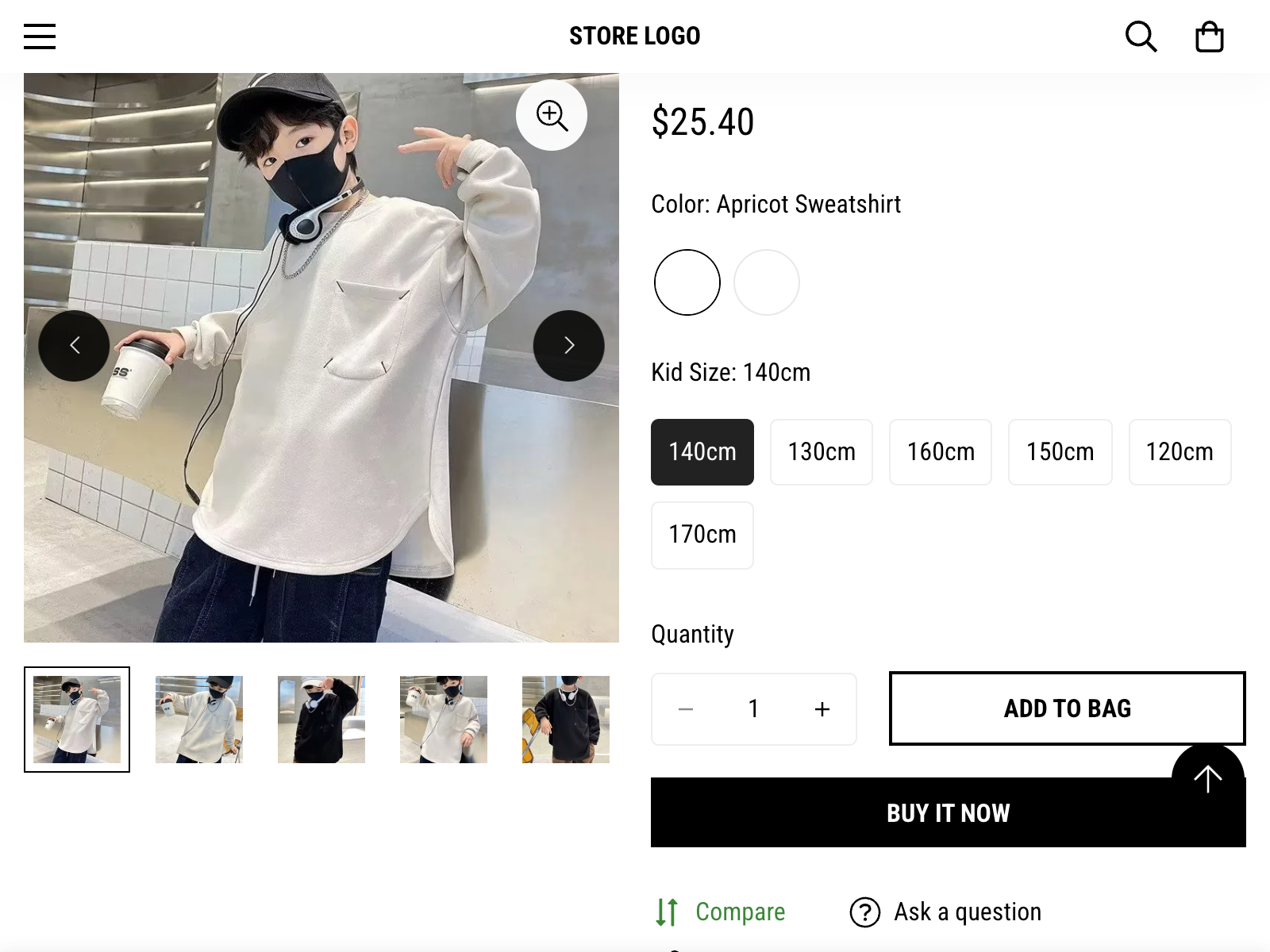 Yune Theme - Mobile preview showing product page